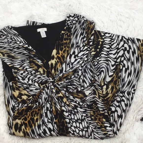 Chico’s mixed pattern twist knot dress - Picture 8 of 9